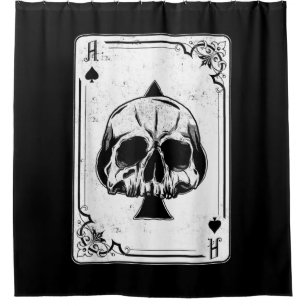 Emo Gothic and Punk Ace Spades Poker Game Douchegordijn