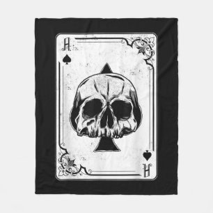 Emo Gothic and Punk Ace Spades Poker Game Fleece Deken