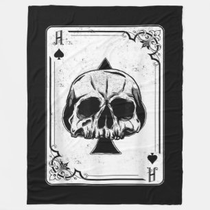 Emo Gothic and Punk Ace Spades Poker Game Fleece Deken