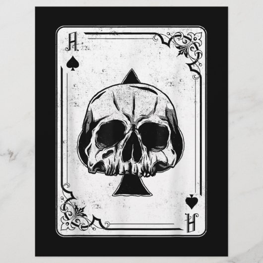 Emo Gothic and Punk Ace Spades Poker Game Flyer (Voorkant)