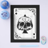 Emo Gothic and Punk Ace Spades Poker Game Flyer (Enkel)