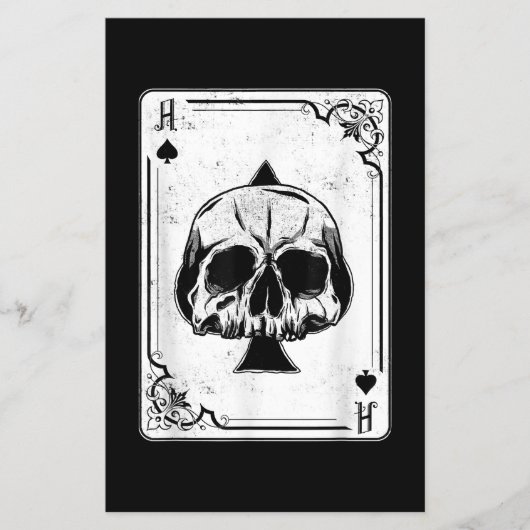Emo Gothic and Punk Ace Spades Poker Game Flyer (Voorkant)