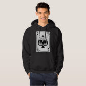 Emo Gothic and Punk Ace Spades Poker Game Hoodie (Voorkant volledig)