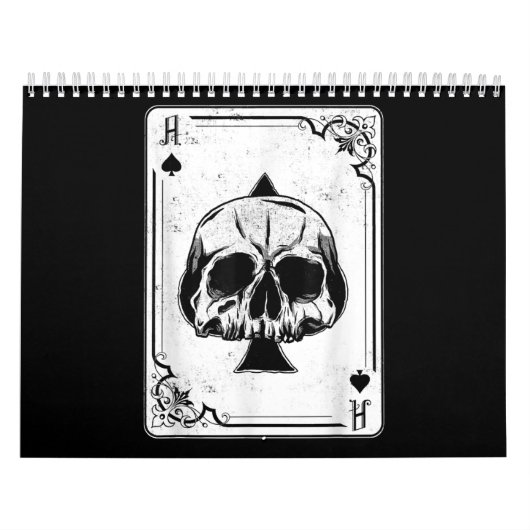 Emo Gothic and Punk Ace Spades Poker Game Kalender (Hoes)