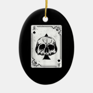 Emo Gothic and Punk Ace Spades Poker Game Keramisch Ornament