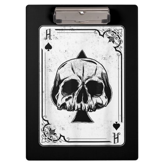 Emo Gothic and Punk Ace Spades Poker Game Klembord (Voorkant)