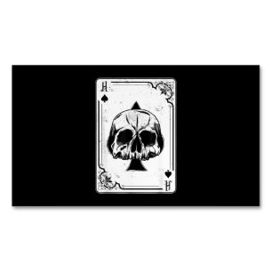 Emo Gothic and Punk Ace Spades Poker Game Magnetisch Visitekaartje