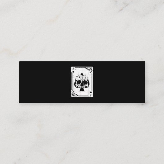 Emo Gothic and Punk Ace Spades Poker Game Mini Visitekaartje (Voorkant)