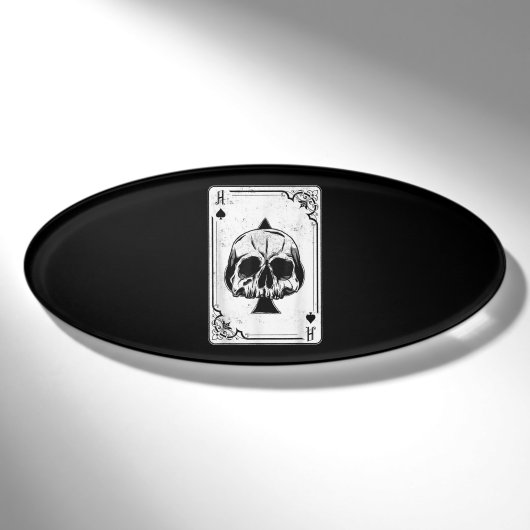 Emo Gothic and Punk Ace Spades Poker Game Naambadge (Voorkant)