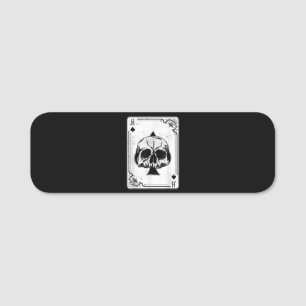 Emo Gothic and Punk Ace Spades Poker Game Naamplaatje