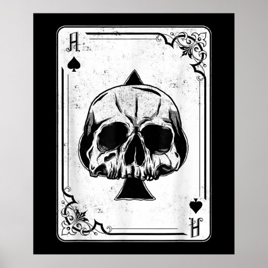 Emo Gothic and Punk Ace Spades Poker Game Poster (Voorkant)