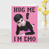 EMO GOTHIC GIRL ALL OCCASION KAART (Gele Bloem)