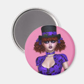 EMO GOTHIC GIRL MAGNETS MAGNEET (Voorkant / Achterkant)