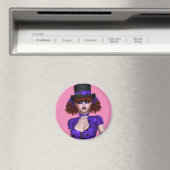 EMO GOTHIC GIRL MAGNETS MAGNEET (Insitu (Vaatwasser))