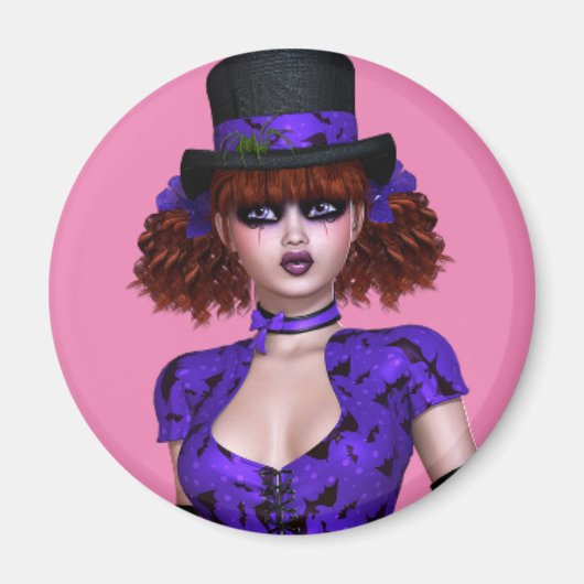 EMO GOTHIC GIRL MAGNETS MAGNEET (Voorkant)