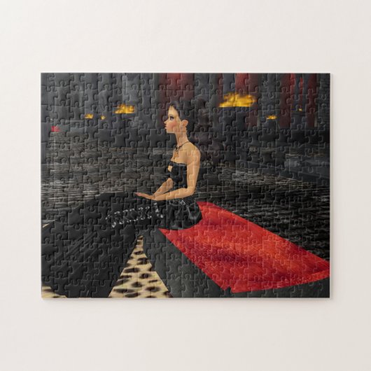 Emo Gothic Girl Puzzle Legpuzzel (Horizontaal)