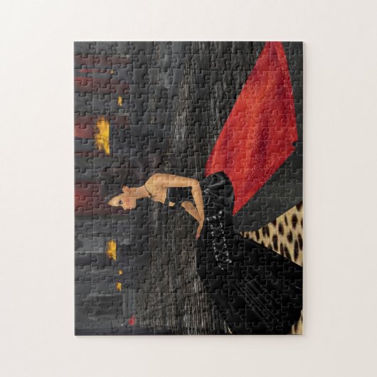 Emo Gothic Girl Puzzle Legpuzzel (Verticaal)