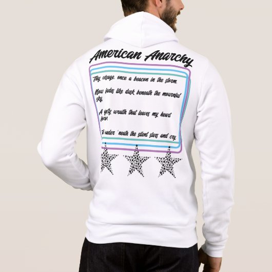 Emo - Gothic - Rock - Anarchy - T-shirt hoodie (Achterkant)