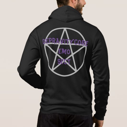 Emo - Gothic - Rock - Anarchy - T-shirt hoodie (Achterkant)
