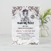 Emo Gothic Schattige Meisje Verjaardag Kaart (Staand voorkant)