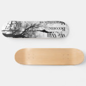 Emo Gothic Skateboard Black en White (Horizontaal)