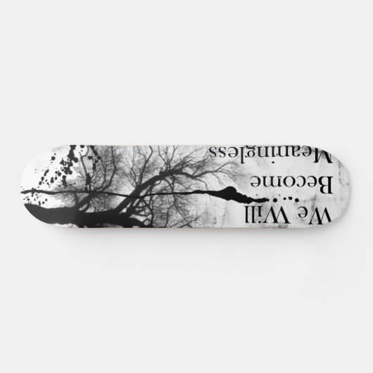 Emo Gothic Skateboard Black en White (Horizontaal)