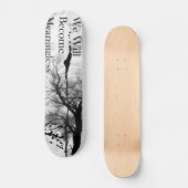 Emo Gothic Skateboard Black en White (Voorkant)