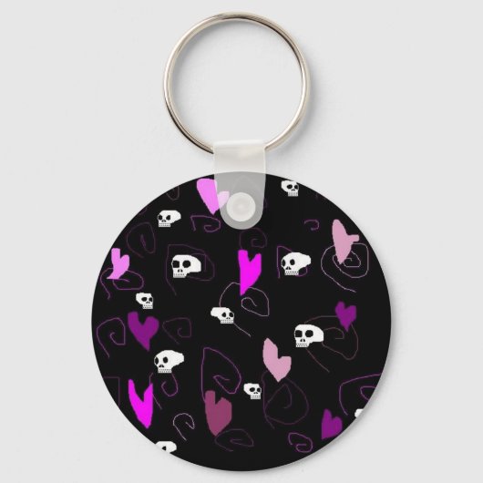 EMo & Gothic, Skulls en harten Sleutelhanger (Voorkant)