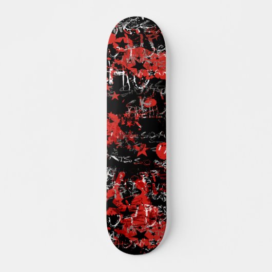 Emo Graffiti Rood Persoonlijk Skateboard (Voorkant)