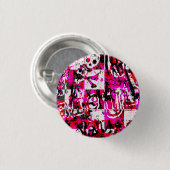 Emo Graffiti Roze Checkers Ronde Button 3,2 Cm (Voorkant /achterkant)