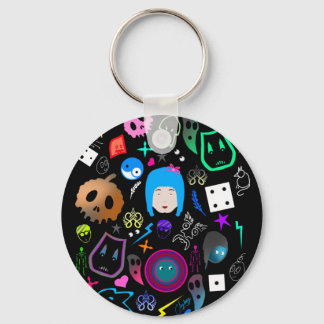 Emo Halloween patroon Sleutelhanger