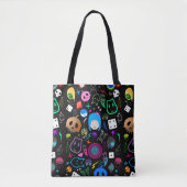 Emo Halloween patroon Tote Bag (Voorkant)