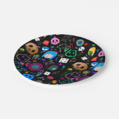 Emo Halloween Pattern Papieren Bordje (Gekanteld)