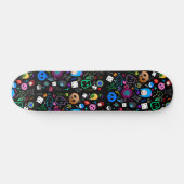 Emo Halloween Pattern Persoonlijk Skateboard (Horizontaal)
