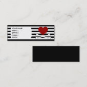 emo - hart en kruisingen mini visitekaartje (Voorkant / Achterkant)