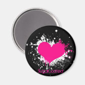 Emo hartmagneet magneet (Voorkant / Achterkant)