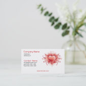 Emo Heart Visitekaartje (Staand voorkant)