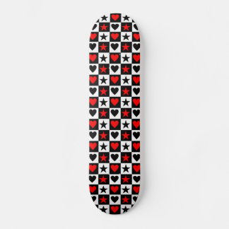 Emo Hearts & Stars Skateboard Deck