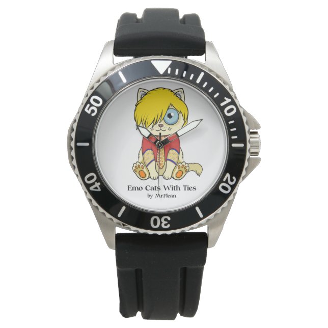 Emo-katten met Stropdassen horloges (Voorkant)