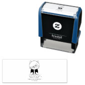 Emo-katten met Stropdassen zetmeel Zelfinktende Stempel (In situ)