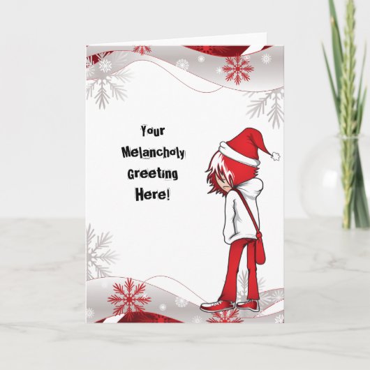 Emo-Kind-vakantiekaart Feestdagen Kaart (Voorkant)