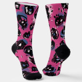 Emo Kleding & Schoenen Vrouwen Mode Crew Sokken (Gebogen)