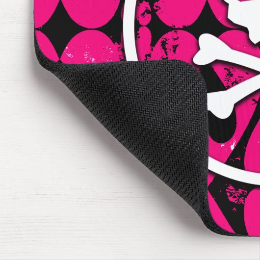 Emo Kunst Schedel & Harten Muismat (Hoek)