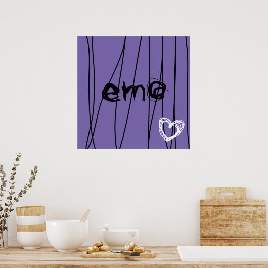 emo liefde 1 poster (Keuken)