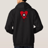 Emo Liefde Hartverf Splatter Hoodie (Achterkant)