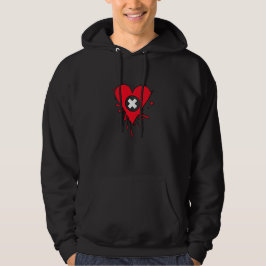 Emo Liefde Hartverf Splatter Hoodie