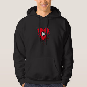 Emo Liefde Hartverf Splatter Hoodie