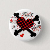 emo/liefde ronde button 3,2 cm (Voorkant)