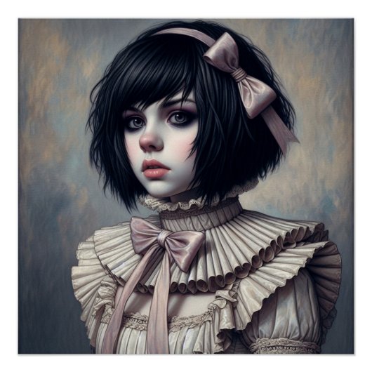 Emo linten en ruches perfect poster (Voorkant)