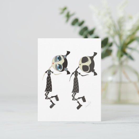 Emo Me en My Emo Shadow Briefkaart (Staand voorkant)